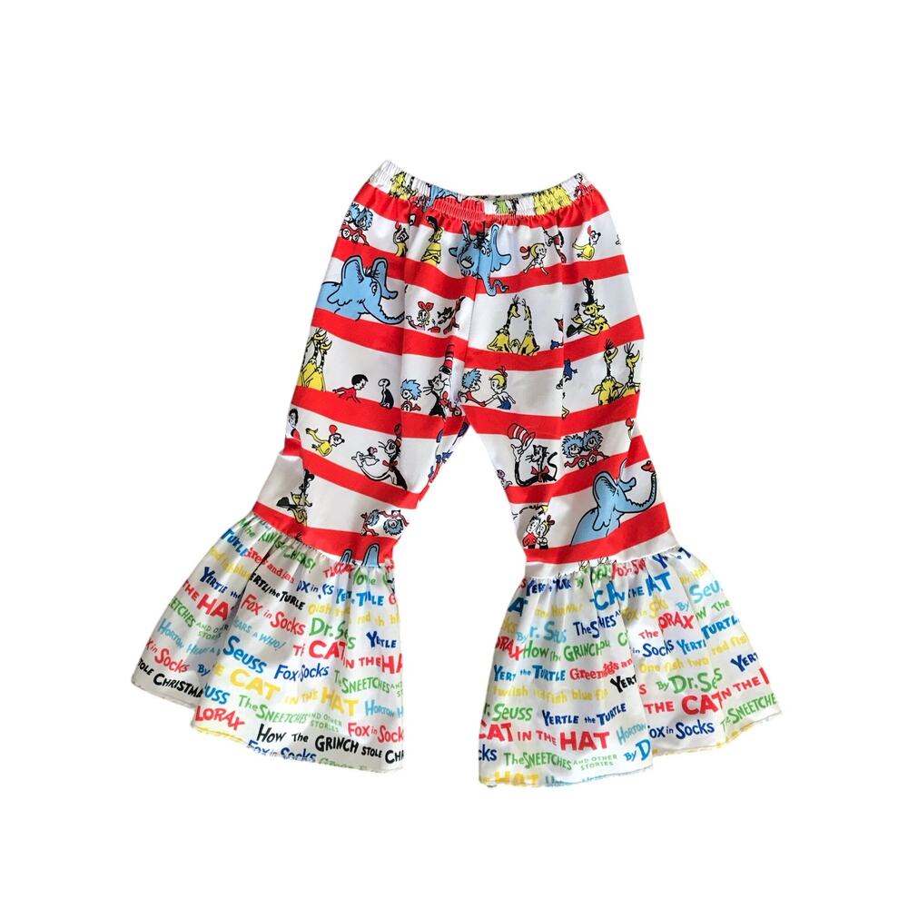 Dr Seuss Cat in the Hat Bell Bottom Pants Size 2T